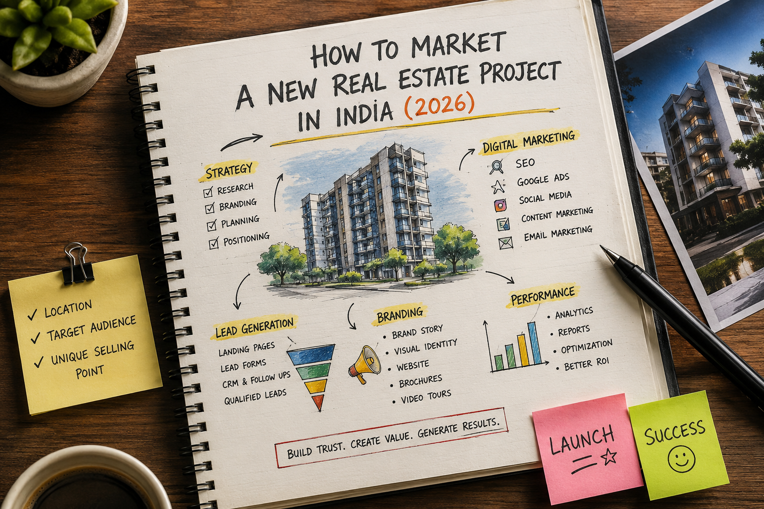 How to market a new real estate project in India using SEO, digital marketing, and lead generation strategies